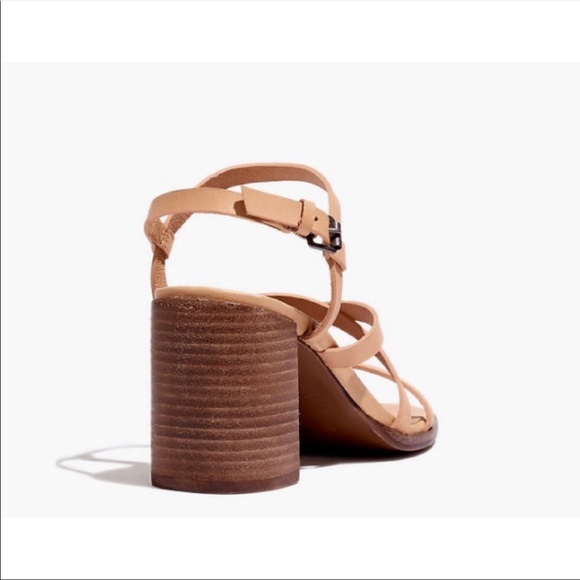 NWT Madewell Edie Leather Sandal in Ashen Sand - Picture 4 of 7